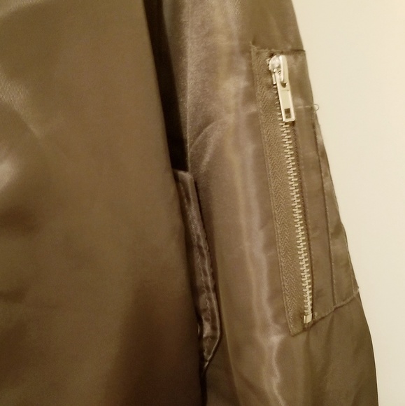 Olive Green Bomber Jacket - Picture 3 of 5